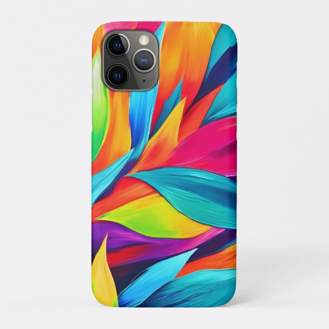 Capa Para iPhone 11 Pro Pintura de folhas tropicais (Verso)