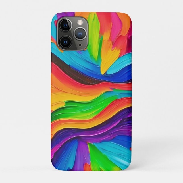 Capa Para iPhone 11 Pro Pintura do arco-íris (Verso)