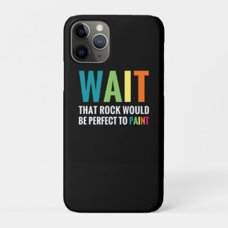 Capa Para iPhone 11 Pro Pintura em Rock Espera Engraçado Pintor de Pedra A
