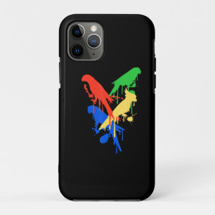 Capa Para iPhone 11 Pro Pintura Pássaros-pintados para pintura de papaga