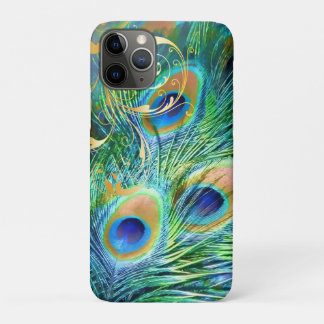 Capa Para iPhone 11 Pro PixDezines Psiquêtrico Pavão+redemoinhos de filigr