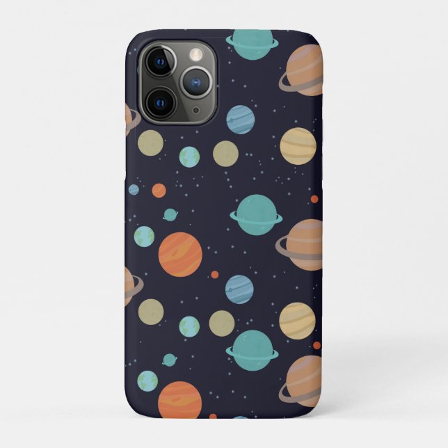 Capa Para iPhone 11 Pro Planetas, estrelas, galáxia (Verso)