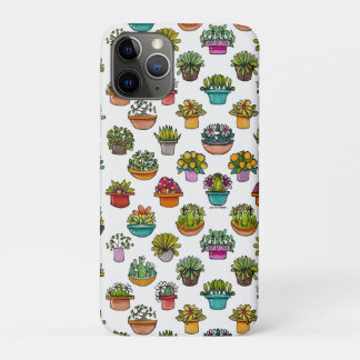 Capa Para iPhone 11 Pro Plantas Coloridas em Vasos