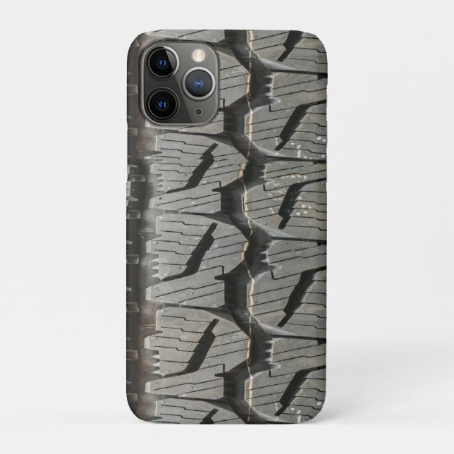 Capa Para iPhone 11 Pro Pneus velhos de automóveis Black Road (Verso)