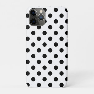 Capa Para iPhone 11 Pro Pontos de Bolinhas Brancas e Pretas