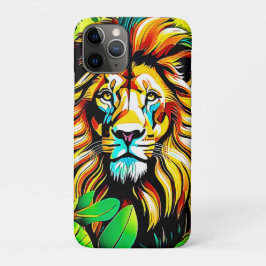 Capa Para iPhone 11 Pro Pop de Arte do Leão Selva