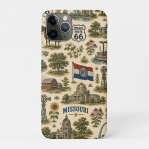 Capa Para iPhone 11 Pro Porta de Bolso da Rota 66 do Missouri