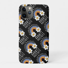 Capa Para iPhone 11 Pro Positividade radiada | Arco-Íris e flores colorida