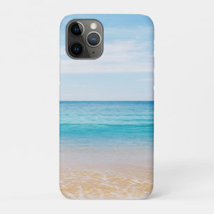 Capa Para iPhone 11 Pro Praia Tropical Adorável, Ondas de Areia Céu