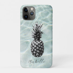 Capa Para iPhone 11 Pro Praia Tropical e Abacaxi Sandy Personalizado