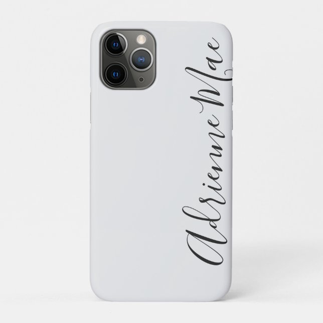 Capa Para iPhone 11 Pro Prata branca personalizada e simples (Verso)
