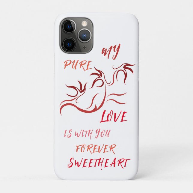Capa Para iPhone 11 Pro PRESENTE DE dia de os namorados, ESPOSA, MARIDO (Verso)