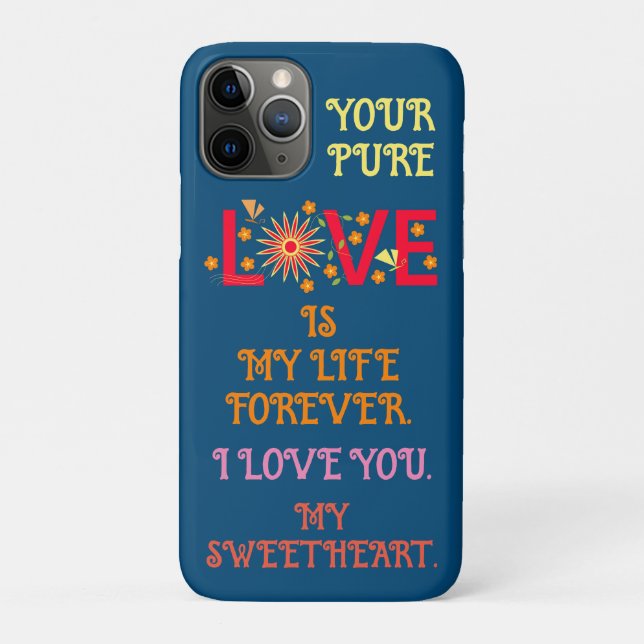 Capa Para iPhone 11 Pro PRESENTE DE dia de os namorados, ESPOSA, MARIDO (Verso)