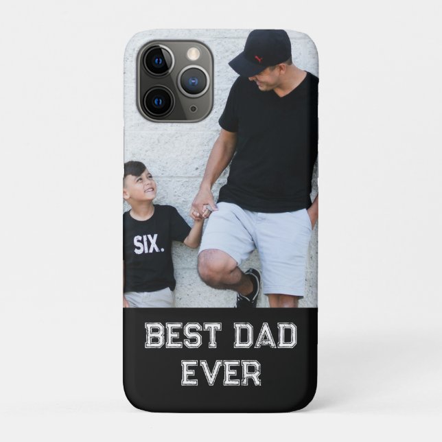 Capa Para iPhone 11 Pro Presente de Dia dos Pais Personalizado com Foto 'P (Verso)