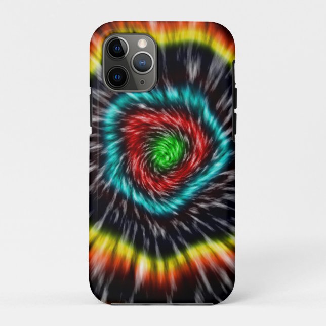 Capa Para iPhone 11 Pro Preto Opal Tie Dye, (Verso)