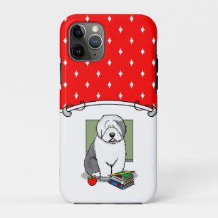 Capa Para iPhone 11 Pro Professora da Escola Sheepdog Antigo Inglês (Cinz