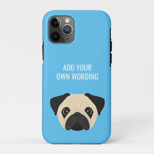 Capa Para iPhone 11 Pro Pug (Verso)