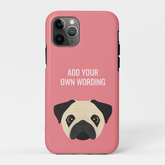 Capa Para iPhone 11 Pro Pug (Verso)