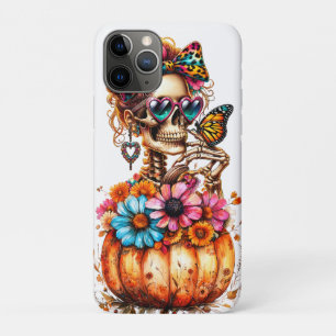 Capa Para iPhone 11 Pro Pumpkin de Queda Floral de Aquarela