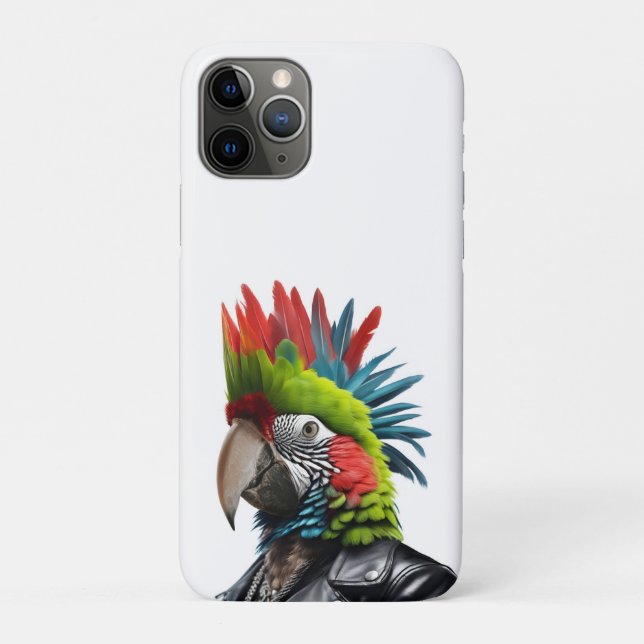 Capa Para iPhone 11 Pro Punk Parrot (Verso)