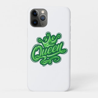 Capa Para iPhone 11 Pro Rainha com coroa, Design de tipografia