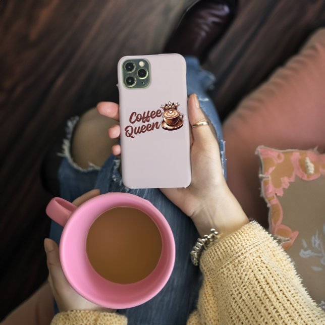 Capa Para iPhone 11 Pro Rainha do café (*shown on iPhone II pro, available on all models/makes.)