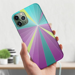 Capa Para iPhone 11 Pro Raios abstrato vibrantes coloridos Geométricos Fun