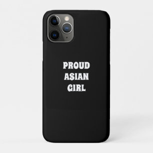 Capa Para iPhone 11 Pro Rapariga Asiática Orgulhosa, branca-negra
