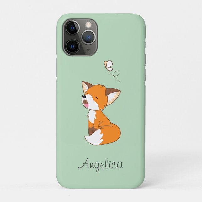 Capa Para iPhone 11 Pro Raposa Pequena E Sonolenta (Verso)