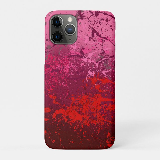Capa Para iPhone 11 Pro Raspberry Flurry: Abstract spatter art (Verso)