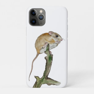 Capa Para iPhone 11 Pro Rato de aquarela realista em uma árvore