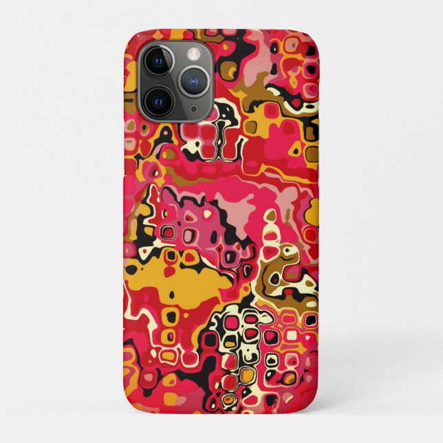 Capa Para iPhone 11 Pro Red ABSTRACTION - Mosaic (Verso)