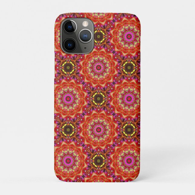 Capa Para iPhone 11 Pro Red MANDALA  (Verso)