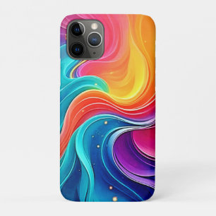 Capa Para iPhone 11 Pro Redemoinho de Energia Arco-íris: Arte de Fluxo Vib