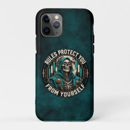 Capa Para iPhone 11 Pro Regras Protegem Você de Si Mesmo Fumaça Teal Ceifa