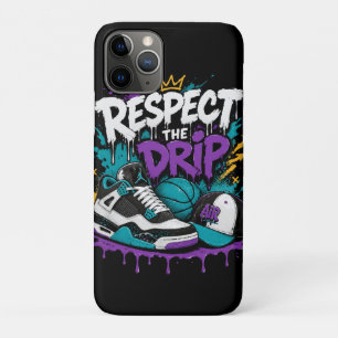 Capa Para iPhone 11 Pro Respeite o Design de Basquete Drip
