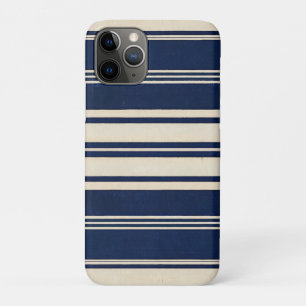 Capa Para iPhone 11 Pro Restauração Marfim Azul Naval Olhar de Tear Vintag