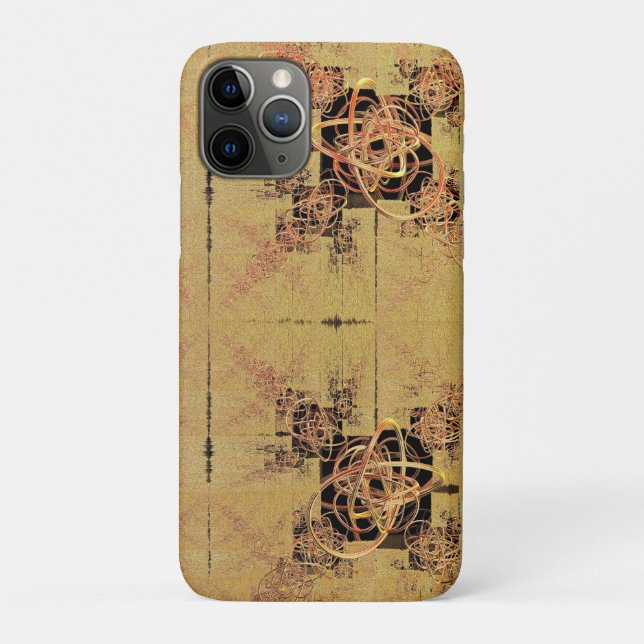 Capa Para iPhone 11 Pro Retângulo de ouro (Verso)