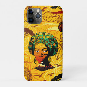 Capa Para iPhone 11 Pro Retrato de Mulher Africana com Sunset