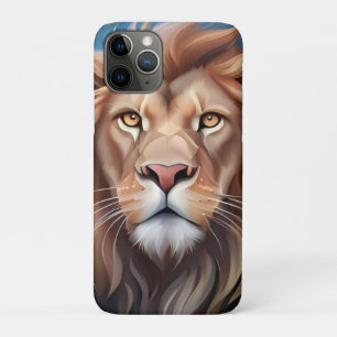 Capa Para iPhone 11 Pro Retrato digital leão-56556