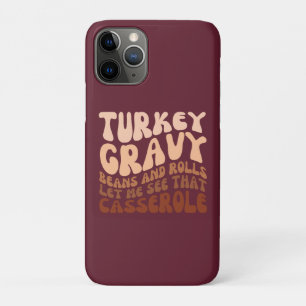 Capa Para iPhone 11 Pro Retro Ação De Graças À Turquia Feijões E Rolos Gra