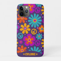 Retro Groovy Sign Flowers Vintage Hippie