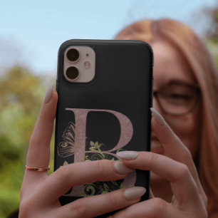Capa Para iPhone 11 Pro Rico - Letra brilhante B, cor-de-rosa