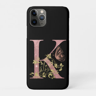 Capa Para iPhone 11 Pro Rico - Letra Minúscula K Rosa  