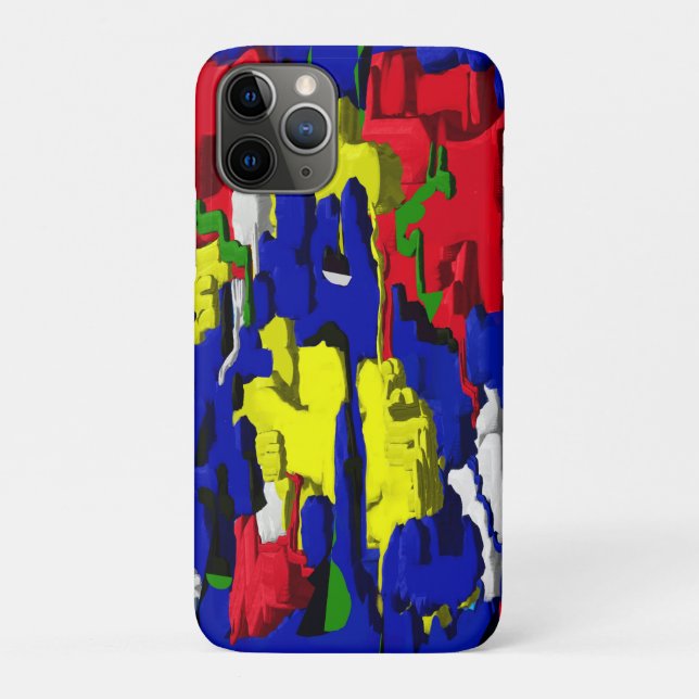 Capa Para iPhone 11 Pro Risse im Blau, abstrakt (Verso)