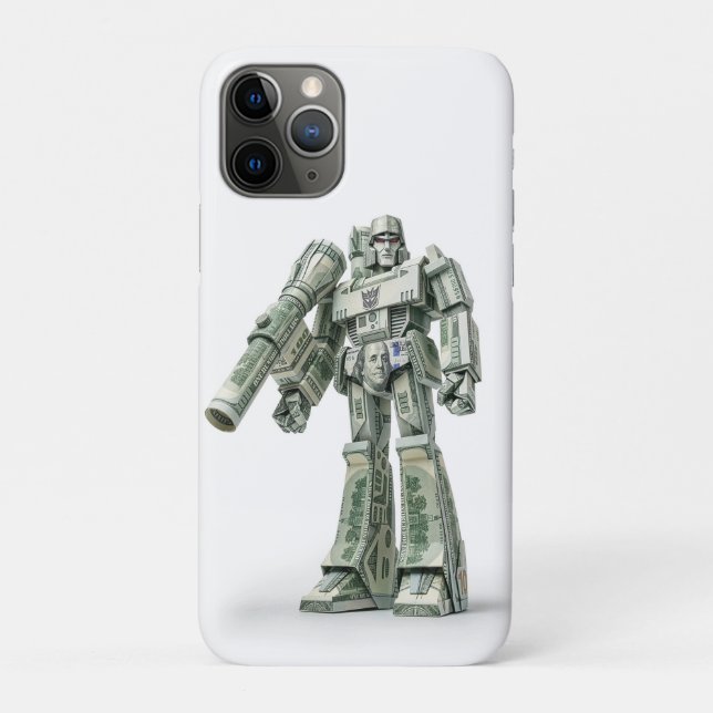 Capa Para iPhone 11 Pro Robô Mega Tron de Origami de Dinheiro (Verso)