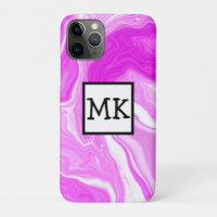 Rochas de mármore rosa e branco personalizadas