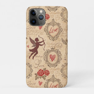 Capa Para iPhone 11 Pro Romance do Cupido do Dia dos Namorados Vitoriano O