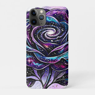 Capa Para iPhone 11 Pro Rosa Galáxia Celestial Nebulosa Espiral Produto Pe