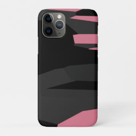 Capa Para iPhone 11 Pro Rosa Preto e Cinza